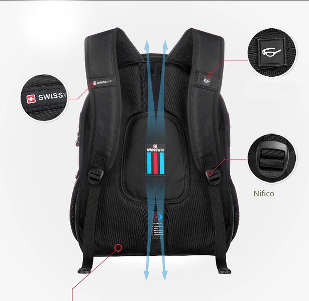 Рюкзак Swisswin SW8112 black